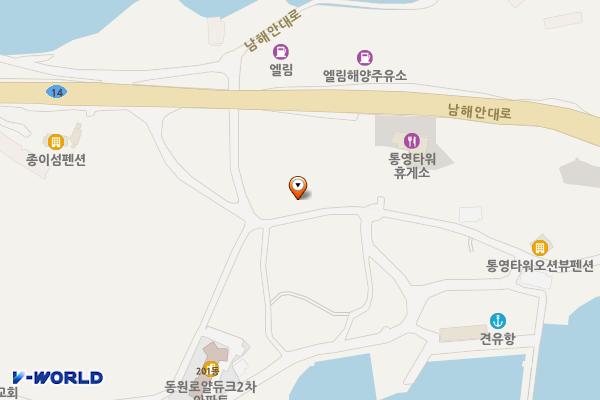 거제대교 휴게소 위치 지도 — 경상남도 통영시 용남면 남해안대로 47