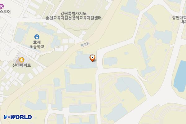 강원대학교 위치 지도 — 강원특별자치도 춘천시 공지로 188-77