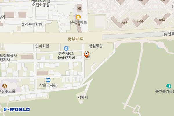 용인성당 주변 위치 지도 — 경기도 용인시 처인구 중부대로1440번길 5