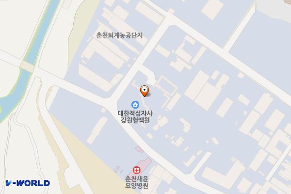 강원혈액원 위치 지도 — 강원특별자치도 춘천시 퇴계동 862-3