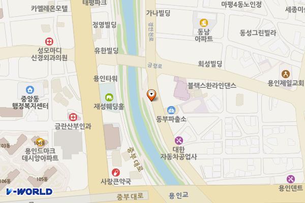 마평동 노상 위치 지도 — 경기도 용인시 처인구 마평동 881