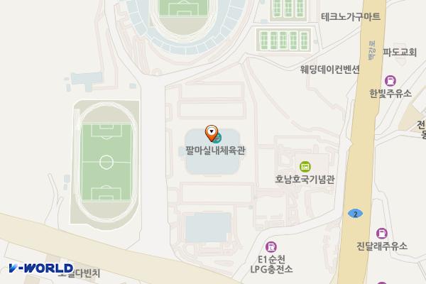 순천 팔마종합운동장 위치 지도 — 전남광주통합특별시 순천시 팔마로 333