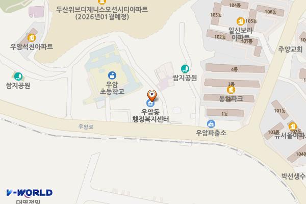 우암동행정복지센터 위치 지도 — 부산광역시 남구 우암동 152-1