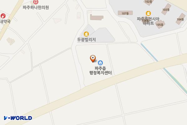 파주읍행정복지센터 전기차충전소 위치 지도 — 경기도 파주시 파주읍 파주리 146-1
