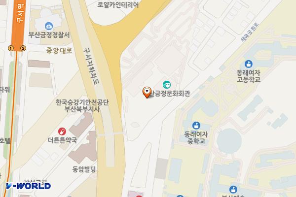 금정문화회관 위치 지도 — 부산광역시 금정구 구서동 481