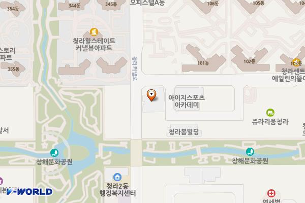 서인천지사 업무용 EVC 위치 지도 — 인천광역시 서해구 청라동 157-4