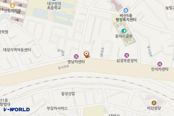비산동 노상주차장 위치 지도 — 대구광역시 서구 비산동 2131-27