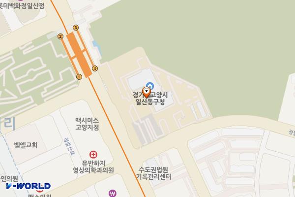 일산동구청 EV충전소 위치 지도 — 경기도 고양시 일산동구 마두동 815