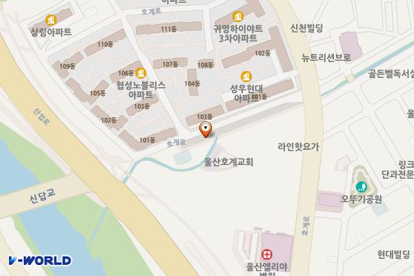 (전주거치형)호계교회앞 위치 지도 — 울산광역시 북구 신천동 344-6