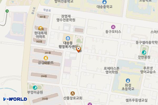 (전주거치형)노상웅상제10공영주차장 위치 지도 — 울산광역시 동구 화정동 137-25
