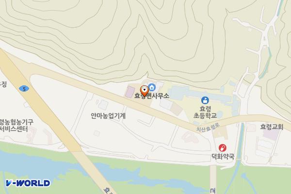 효령면행복복지센터 위치 지도 — 대구 군위군 효령면 중구리 204-1