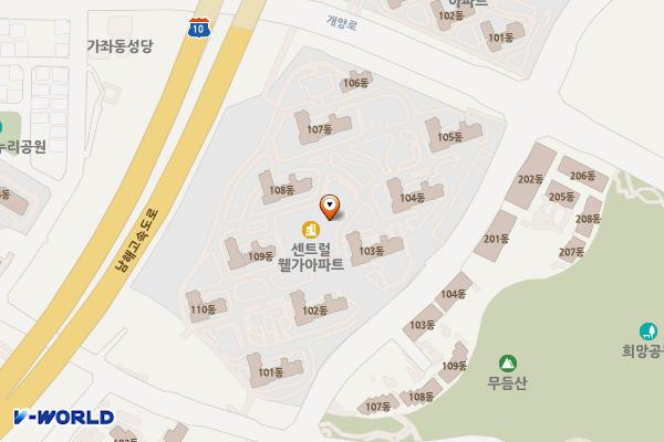 가좌 우수저류시설 공영주차장 위치 지도 — 경남 진주시 가좌동 1981
