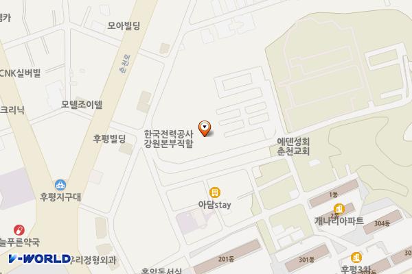 강원직할(공용) 위치 지도 — 강원특별자치도 춘천시 수풍골길 7