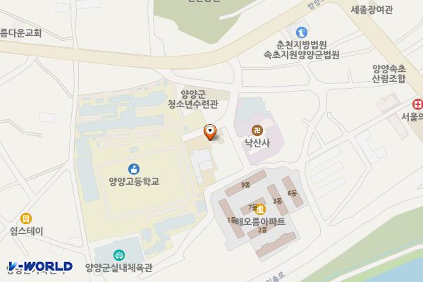 양양지사(공용) 위치 지도 — 강원특별자치도 양양군 양양읍 복개길 23-9 (서문리)