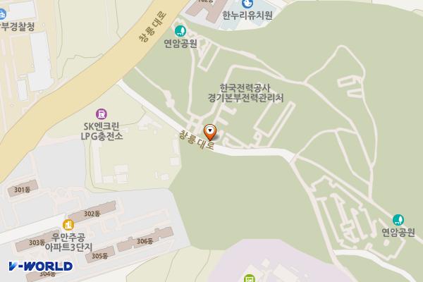 경기전력관리처(공용) 위치 지도 — 경기도 수원시 영통구 창룡대로 236-31 (이의동)
