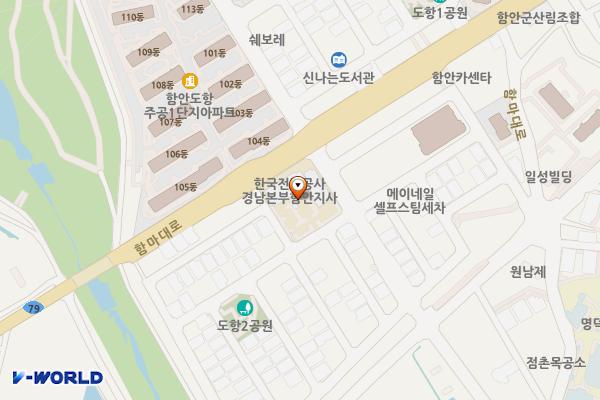 함안지사(공용) 위치 지도 — 경상남도 함안군 가야읍 함마대로 1490 (도항리)