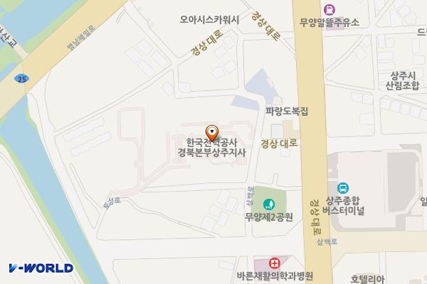 상주지사(공용) 위치 지도 — 경상북도 상주시 경상대로 3051-19