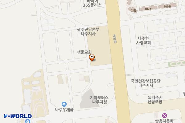 나주지사(공용) 위치 지도 — 전남광주통합특별시 나주시 왕건길 53