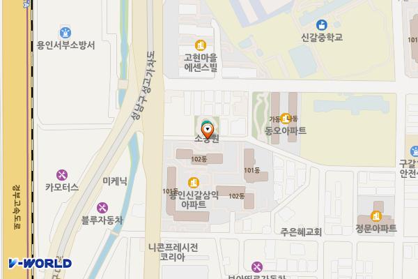기흥중학교 주변 위치 지도 — 경기도 용인시 기흥구 신갈동 82