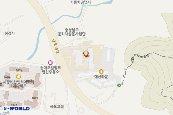 예산지사(공용) 위치 지도 — 충청남도 예산군 예산읍 금오대로 151 (산성리, 한국전력공사)