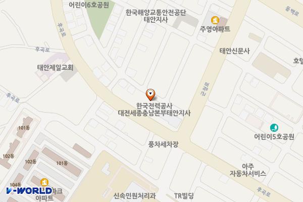 태안지사(공용) 위치 지도 — 충청남도 태안군 태안읍 후곡로 53