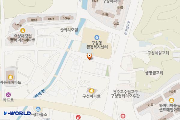 구성동 주민센터 주변 위치 지도 — 경기도 용인시 기흥구 언남동 342-26