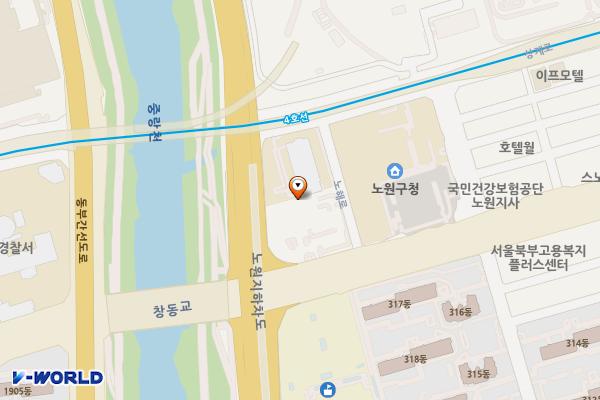 노원도봉지사(공용) 위치 지도 — 서울특별시 노원구 노해로 429 (상계동, 한국전력공사 노원도봉지사)