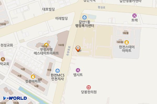인천직할(공용) 위치 지도 — 인천광역시 부평구 주부토로 246