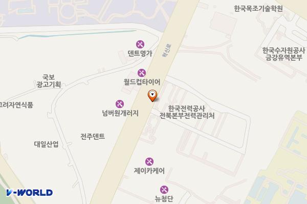 전북전력관리처(공용) 위치 지도 — 전북특별자치도 전주시 덕진구 혁신로 600