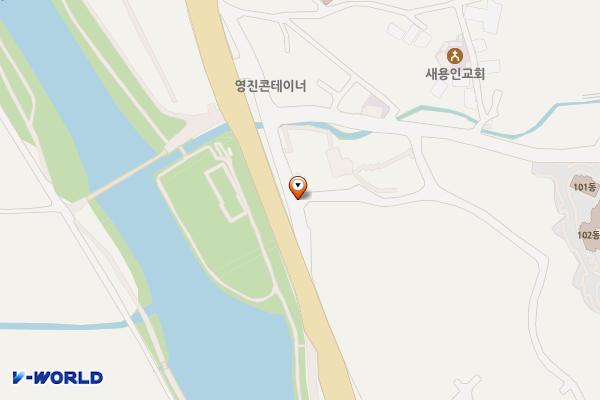 도사마을 진입로 위치 지도 — 경기도 용인시 처인구 포곡읍 삼계리 607-1