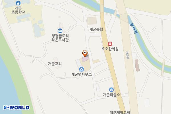 (전주거치형)개군면 광장주차장 위치 지도 — 경기도 양평군 개군면 하자포길33번길 6