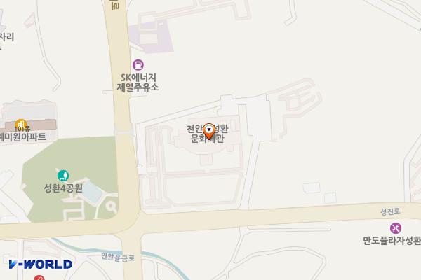 천안시 성환문화회관 제1주차장 위치 지도 — 충청남도 천안시 서북구 성환읍 성진로 15