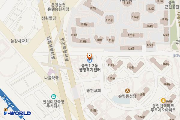 솔마루어린이공원 지하공영주차장 위치 지도 — 인천광역시 제물포구 솔빛로22번길 2