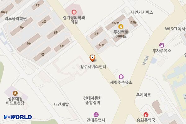 신봉동 153 위치 지도 — 충청북도 청주시 흥덕구 사운로 311