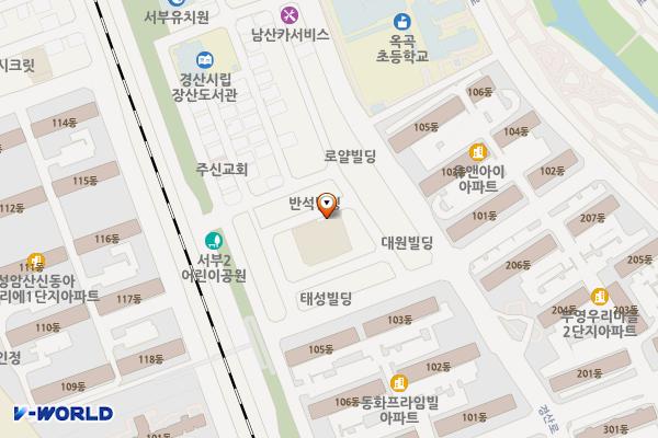 대백마트 옥곡점 위치 지도 — 경상북도 경산시 경산로7길 14-8