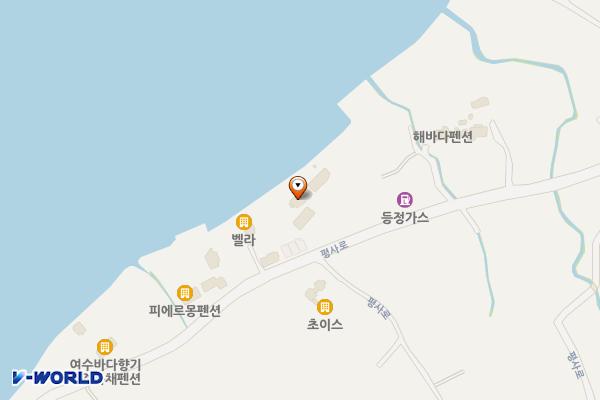케이브풀빌라 위치 지도 — 전남광주통합특별시 여수시 돌산읍 평사로 505-1