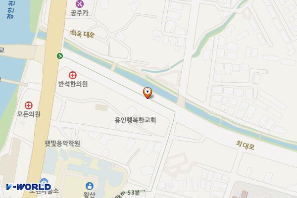 외대 진입로 위치 지도 — 경기도 용인시 처인구 모현읍 왕산리 945-2