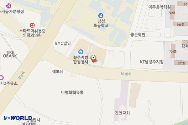 한국농어촌공사 충북지역본부 위치 지도 — 충청북도 청주시 서원구 1순환로 1053