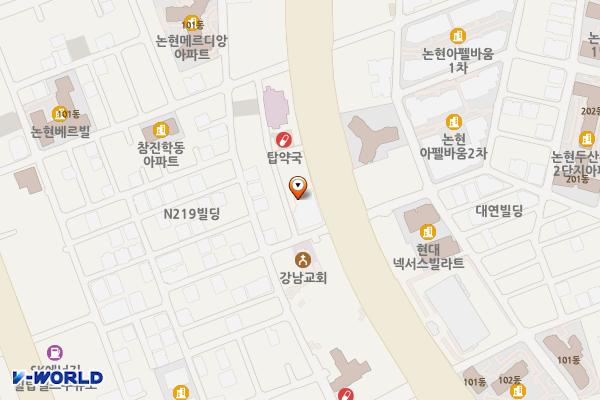 보타니끄논현 위치 지도 — 서울특별시 강남구 언주로 621