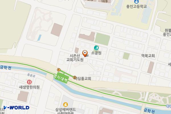 용인고등학교 주변 위치 지도 — 경기도 용인시 처인구 역북동 484