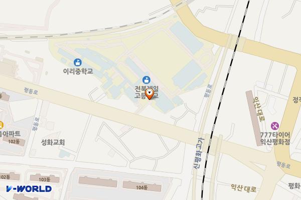 전북제일고등학교 위치 지도 — 전북특별자치도 익산시 학곤로 19