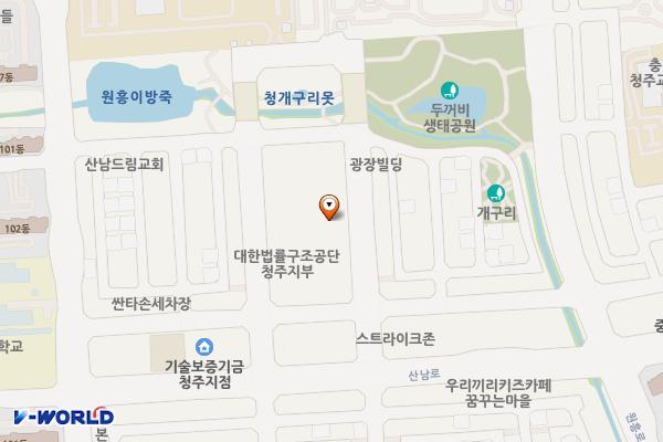 남양빌딩 위치 지도 — 충청북도 청주시 서원구 산남로62번길 25