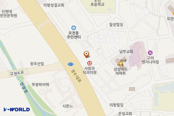 대덕하이베라스빌딩 위치 지도 — 경기도 의왕시 경수대로 292