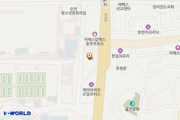 쌍교숯불갈비 순천점 위치 지도 — 전남광주통합특별시 순천시 백강로 87
