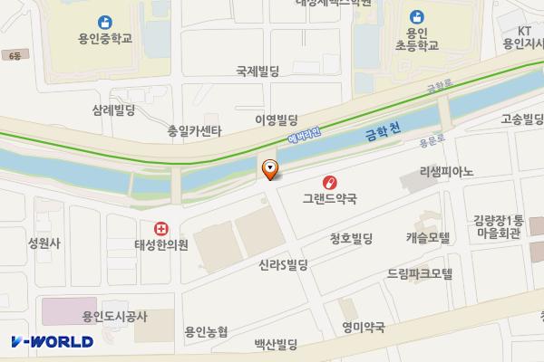 금학천노상주차장 위치 지도 — 경기도 용인시 처인구 김량장동 224-2