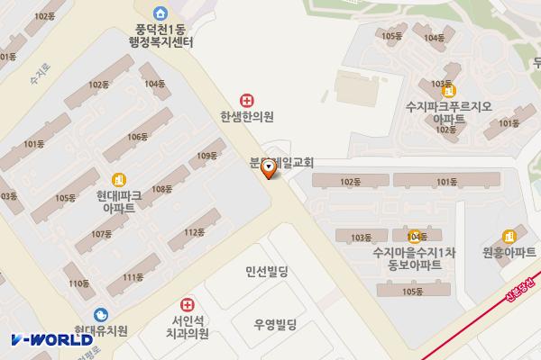 수지로 노상 위치 지도 — 경기도 용인시 수지구 풍덕천동 782