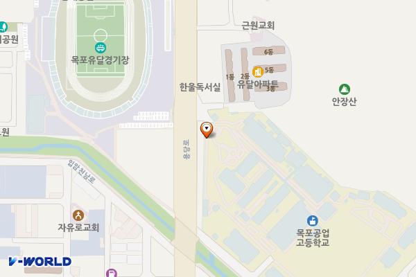 목포공업고등학교 전기차 충전소 위치 지도 — 전남광주통합특별시 목포시 용당로 100