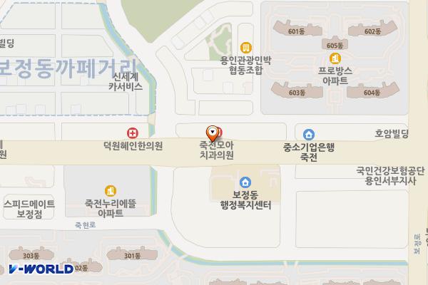 죽전로(누리에뜰) 노상 위치 지도 — 경기도 용인시 기흥구 보정동 1353