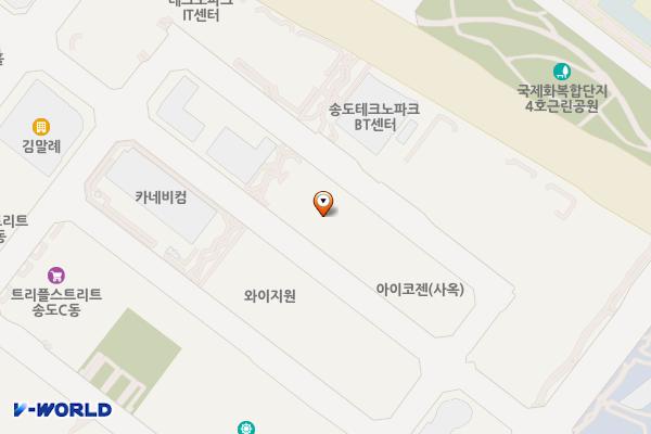 엠씨넥스 위치 지도 — 인천광역시 연수구 송도과학로16번길 13-39