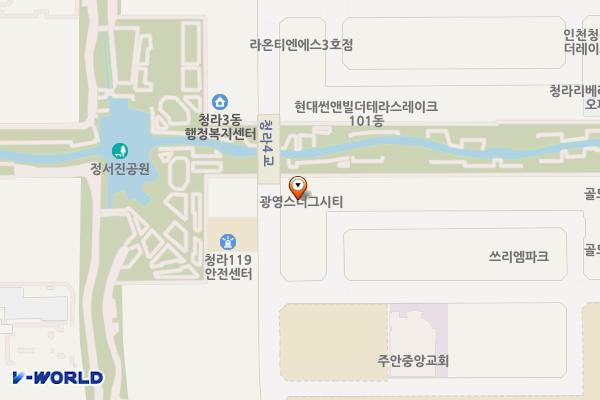 청라광영스너그시티 위치 지도 — 인천광역시 서해구 청라한내로 82
